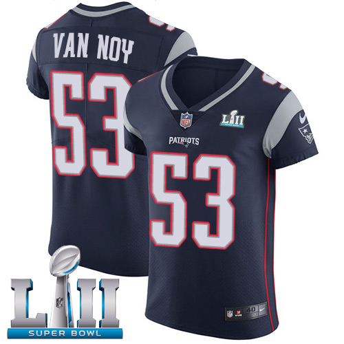 Nike Patriots #53 Kyle Van Noy Navy Blue Team Color Super Bowl LII Men's Stitched NFL Vapor Untouchable Elite Jersey